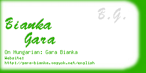 bianka gara business card